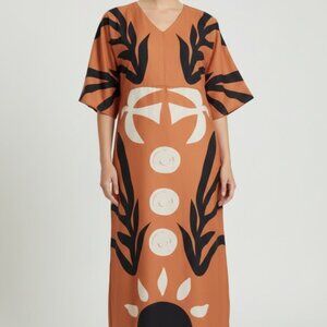 Rotimia Exotic Floral Printed Maxi Dress Small Women Sizes S Maxi Dress